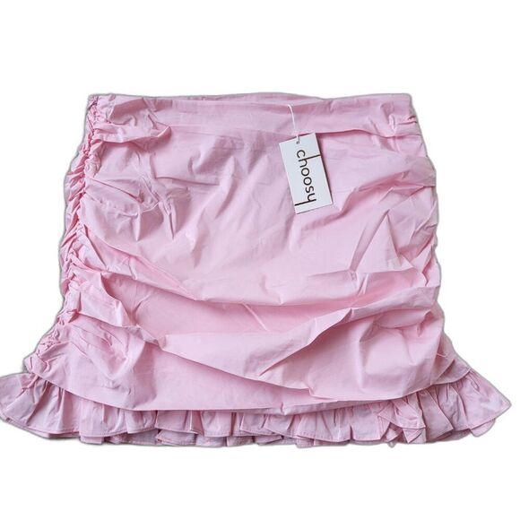 Women's Choosy Plus Size Ruffled Mini Skirt – NWT – Flared with Side Zipper - Picture 1 of 8